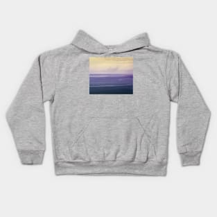 Stormy sea purple hue Kids Hoodie